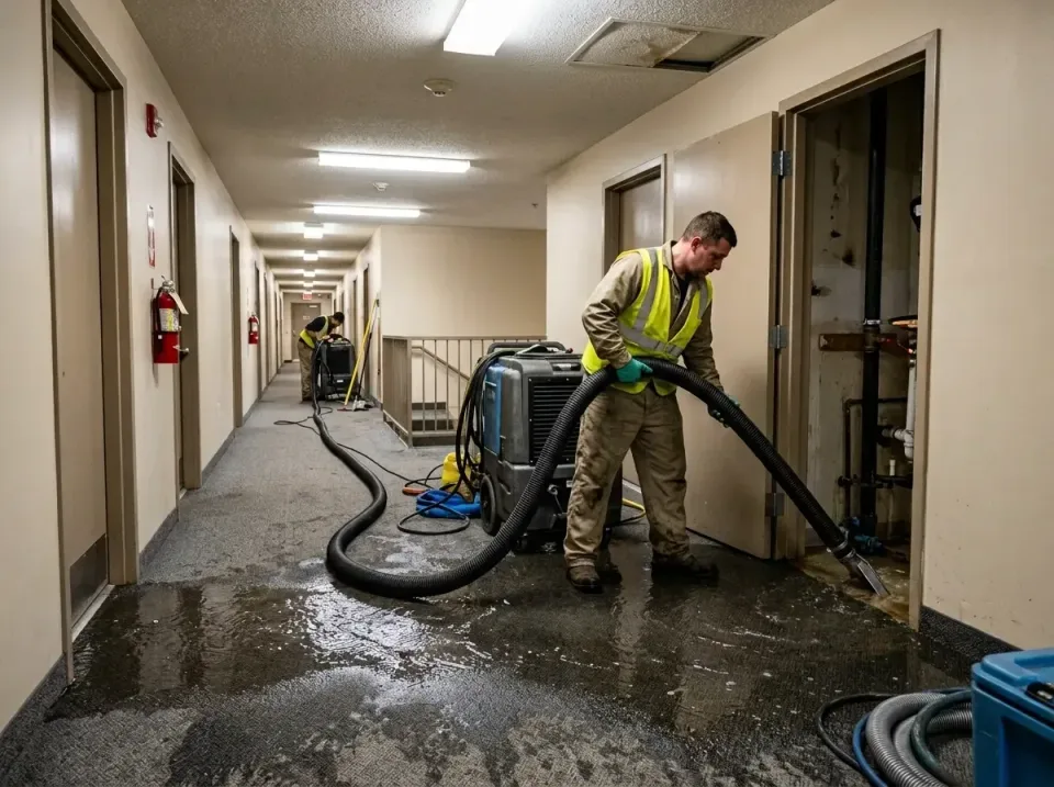 multi-unit-apartment-hallway-f-005 — frequently asked questions, Emergency Burst Pipe Water Extraction & Removal in LaFayett…